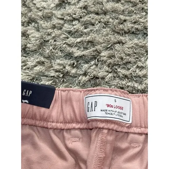 GAP 90s Loose Women’s High Rise Wide Leg Trousers Pink Size S Coastal Boho NWT - Picture 5 of 9